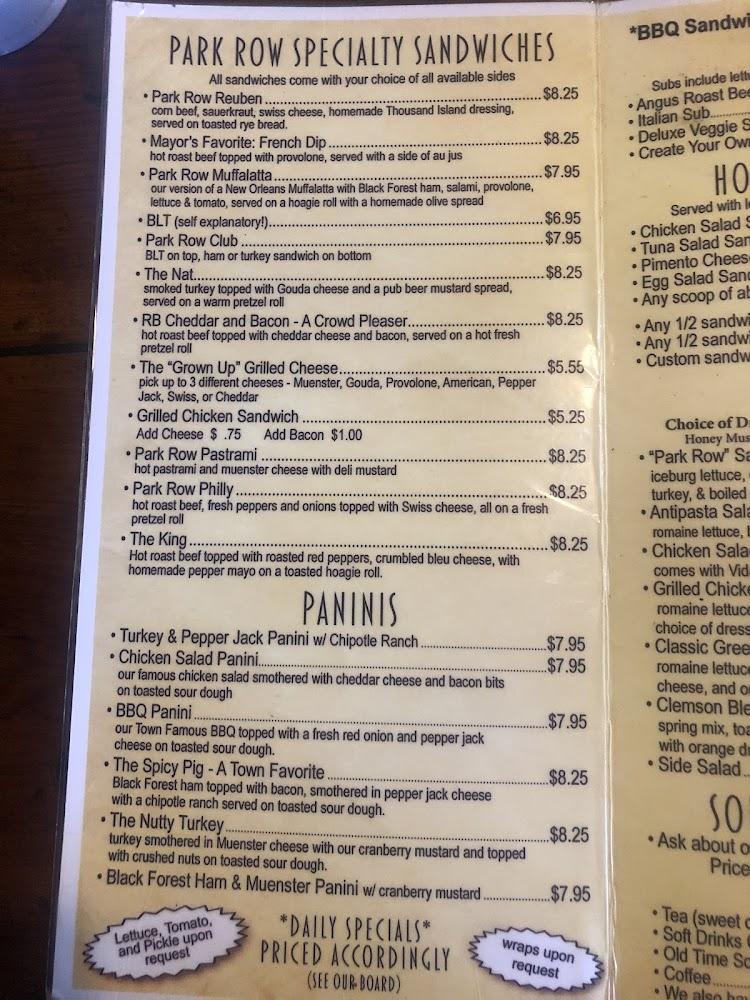 Park Row Market No. 1 Menu image 3